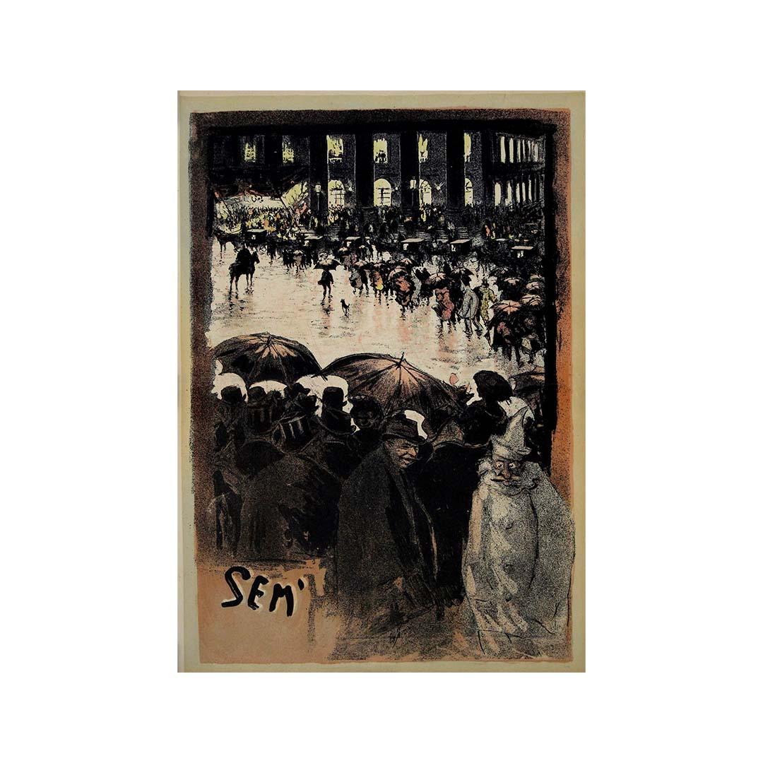 Originalplakat „Les Grands Boulevards“ von SEM, um 1895 im Angebot 3