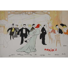 Original advertising poster for Maxim's Paris restaurant by Sem