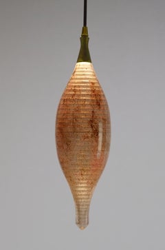 Contemporary Glass Lamp: Semazen Crystal Hanging Pendant Light Brown