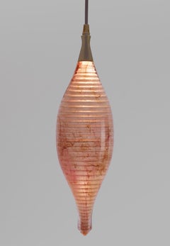 Contemporary Glass Lamp: Semazen Crystal Hanging Pendant Light Pink
