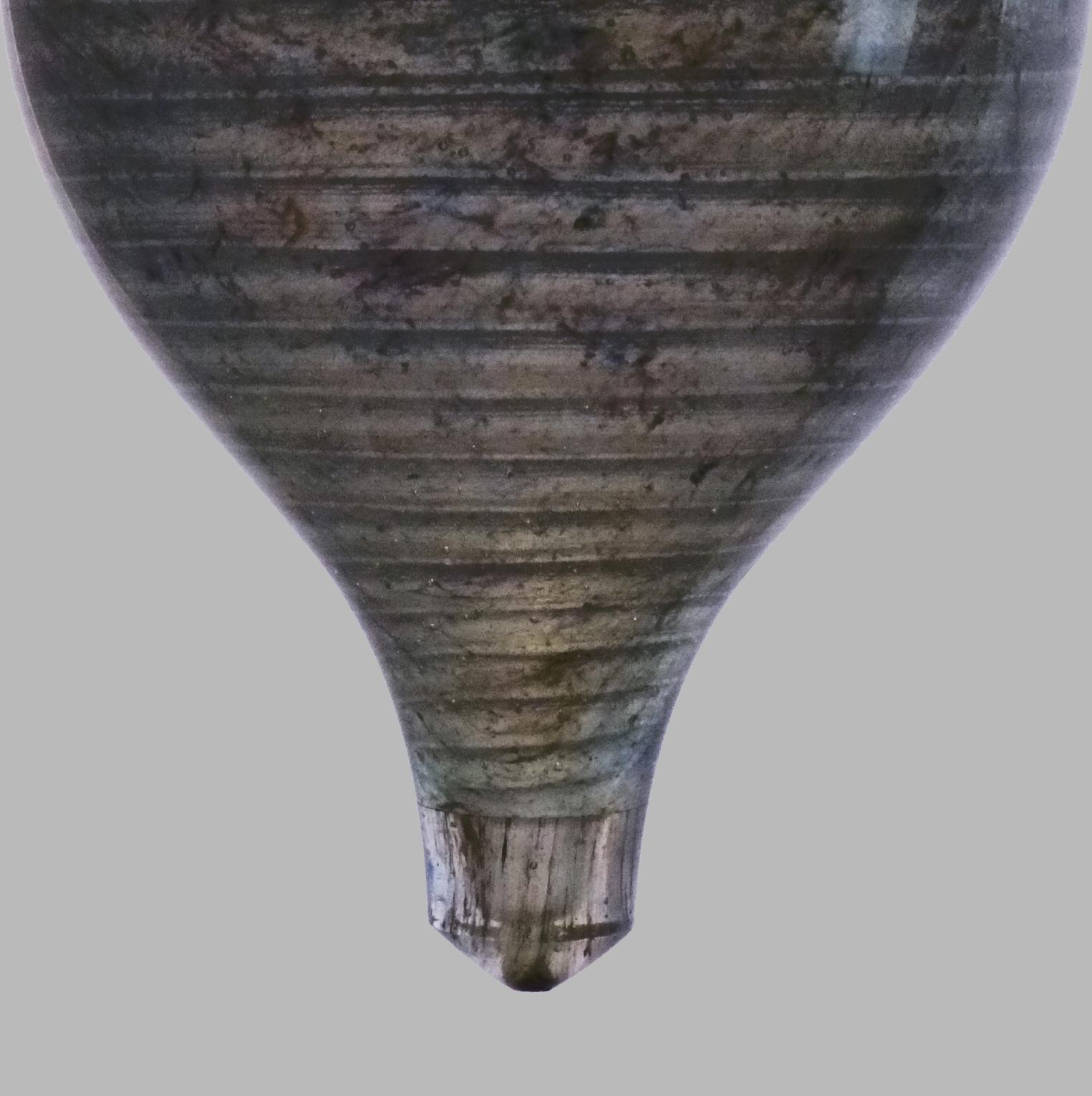 Calco Lampada contemporanea in vetro: Lampada a sospensione grigia a spirale Semazen in vendita