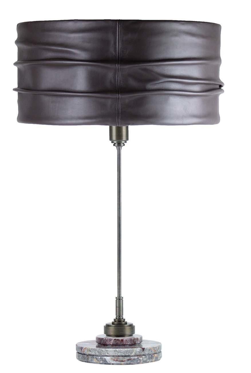 Italian Semele Steel Gray Table Lamp by Acanthus