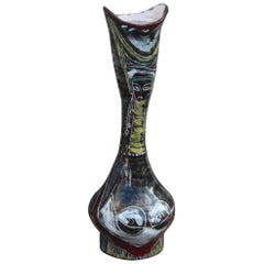 Semeraro Vase Mid-Century Modern Italian Design Multi-Color Abstract Figure