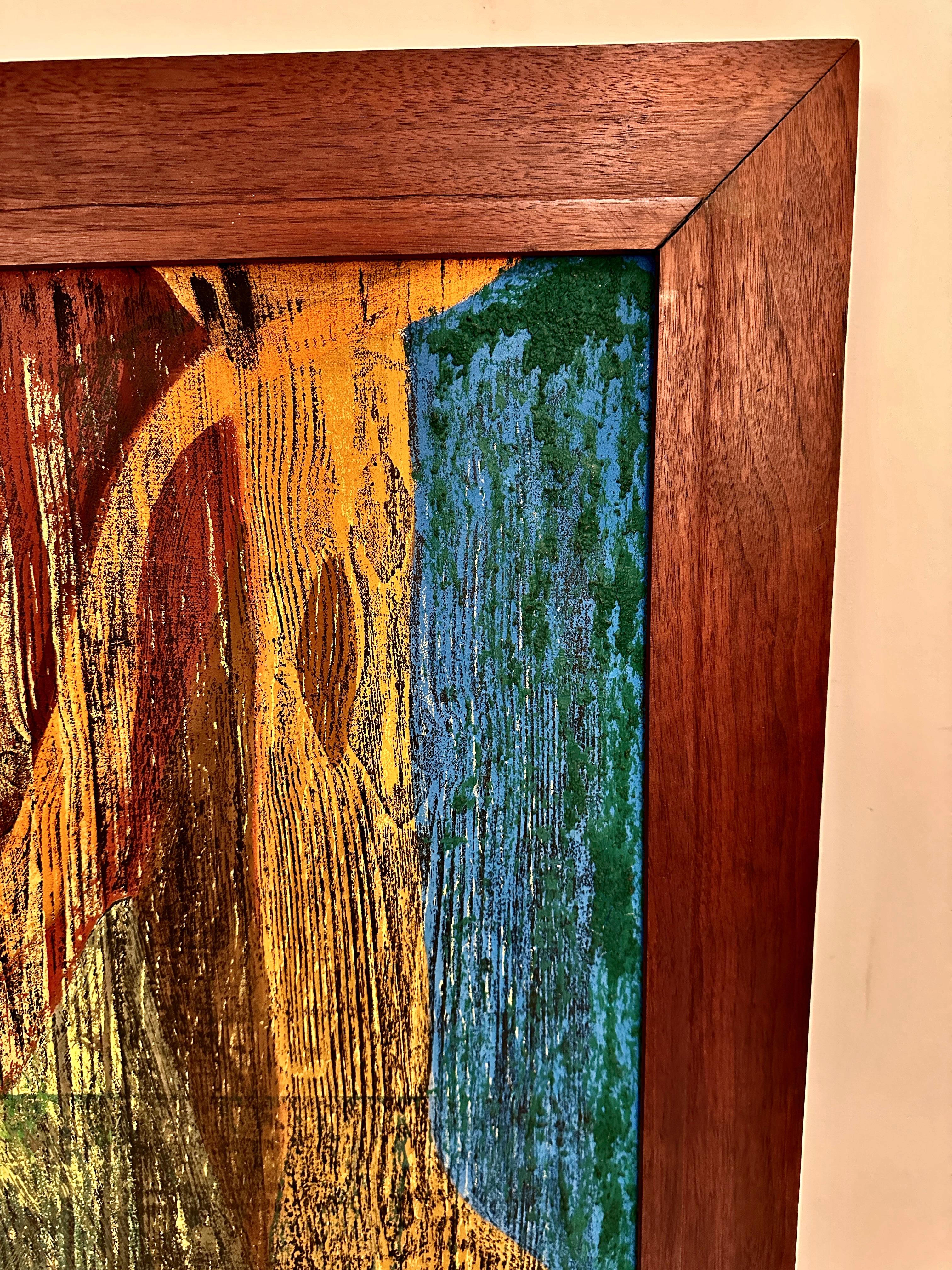 Semi-abstract Oil-on-Board by Barbara G. Levitan, USA 1955, 58