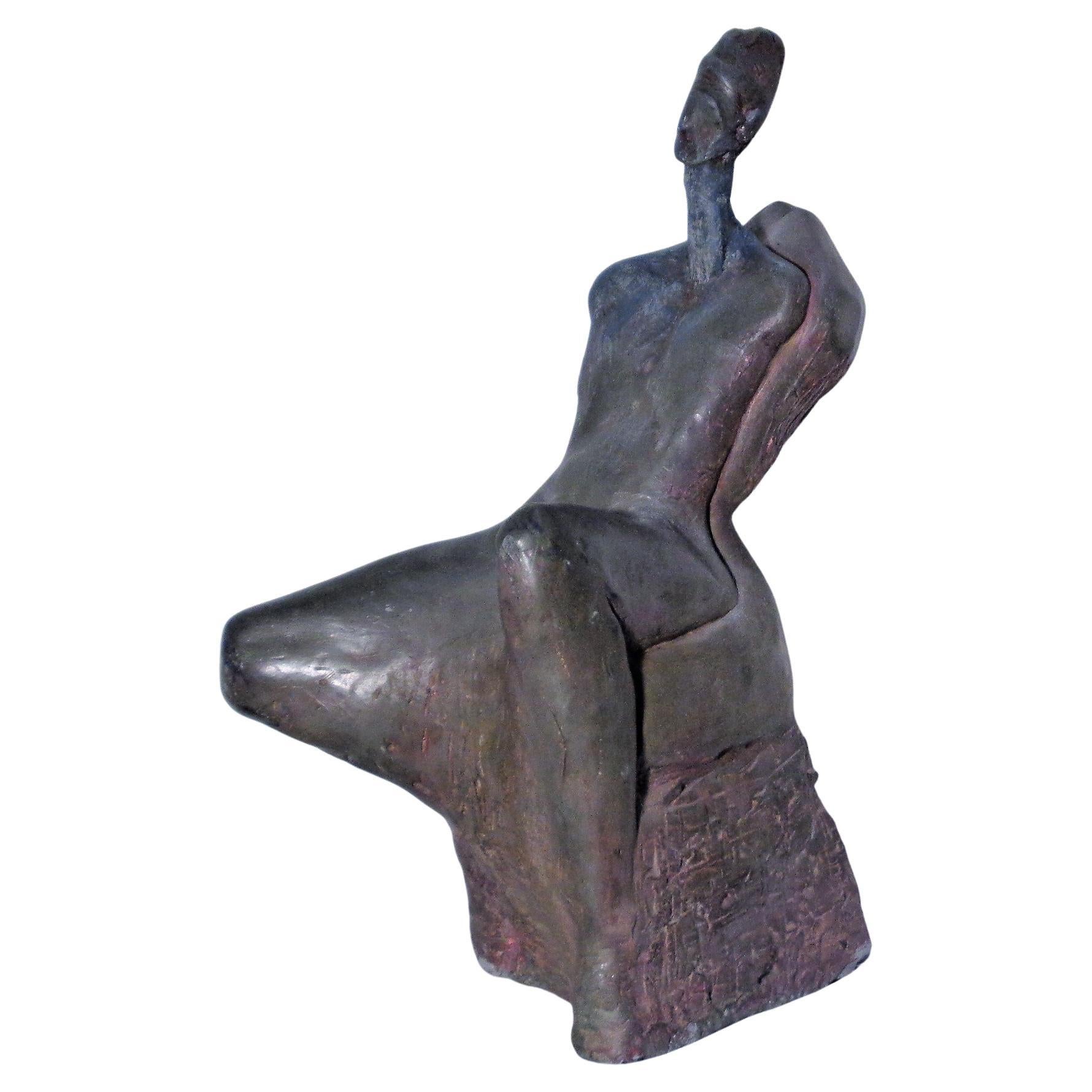 Semi Abstract Nude Sculpture Style of Henry Moore, 1960-1970
