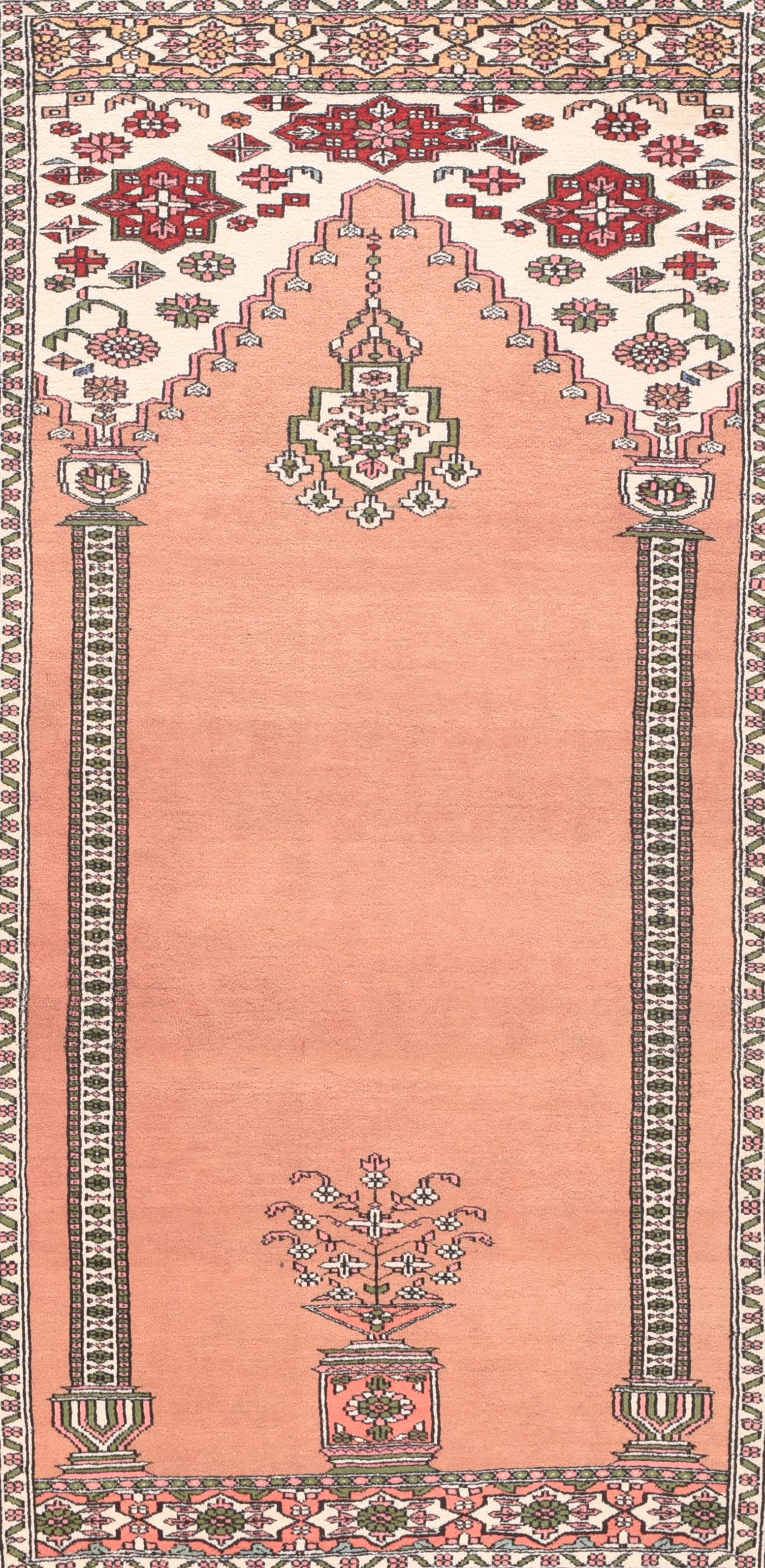 Hand-Crafted Bokhara Prayer Design 3'3'' x 6'2'' For Sale