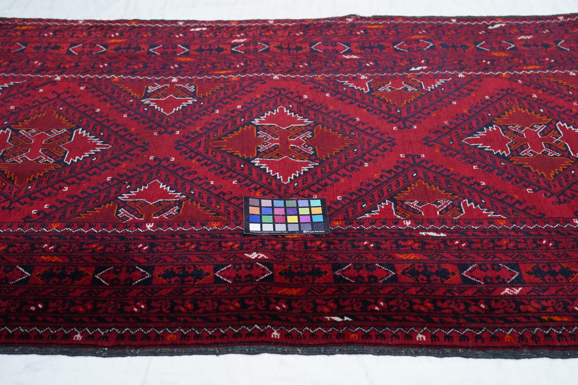 Vintage Afghan Teppich 3'7'' x 7'1'' im Angebot 4
