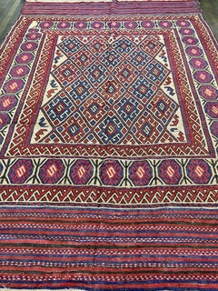 Semi Antique Afghan Turkmen Kilim