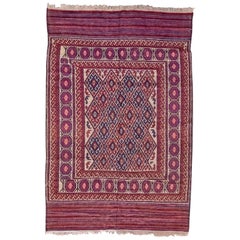 Semi Vintage Afghan Turkmen Kilim