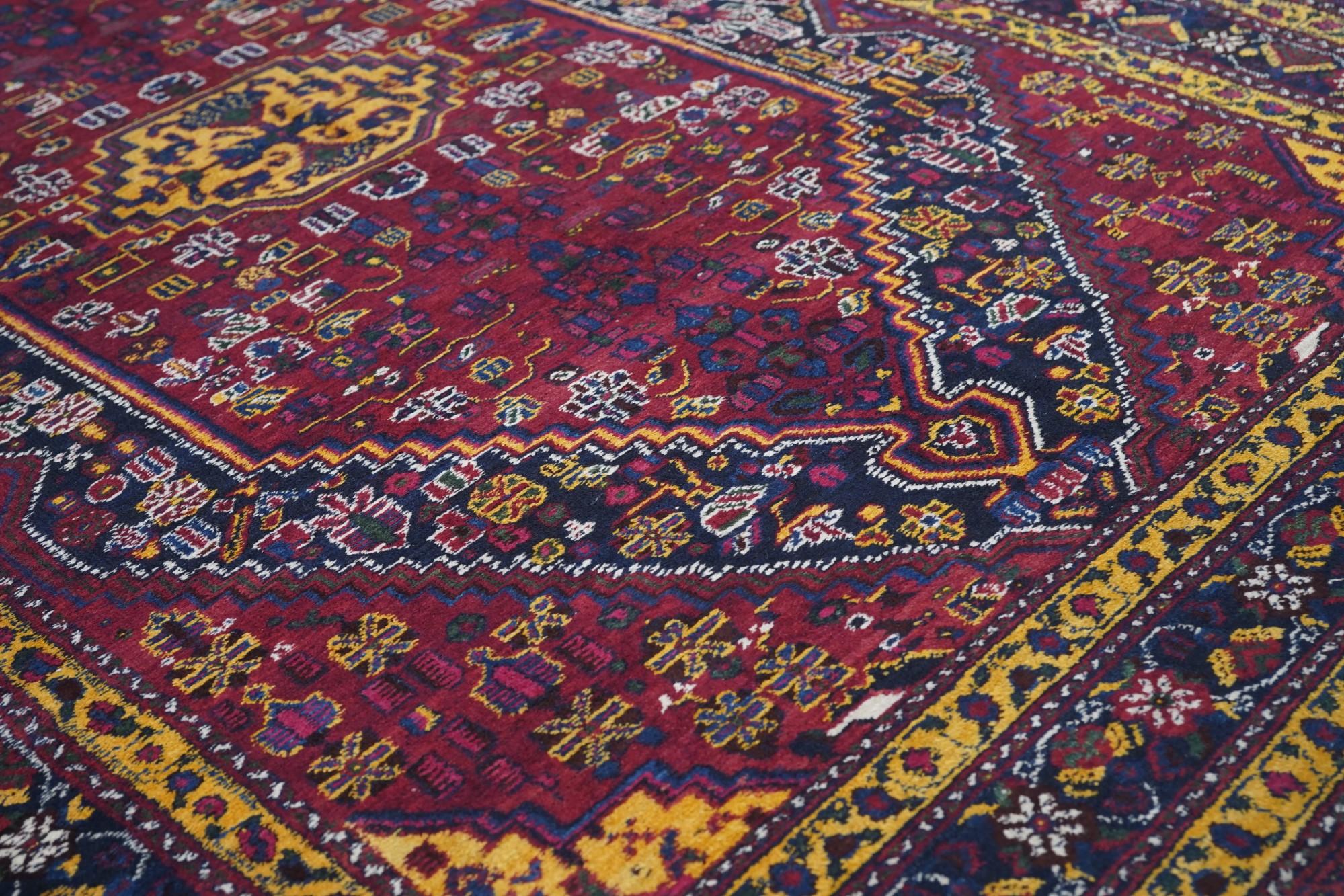 Wool Semi Antique Afshar Rug 5'3'' x 7'7'' For Sale