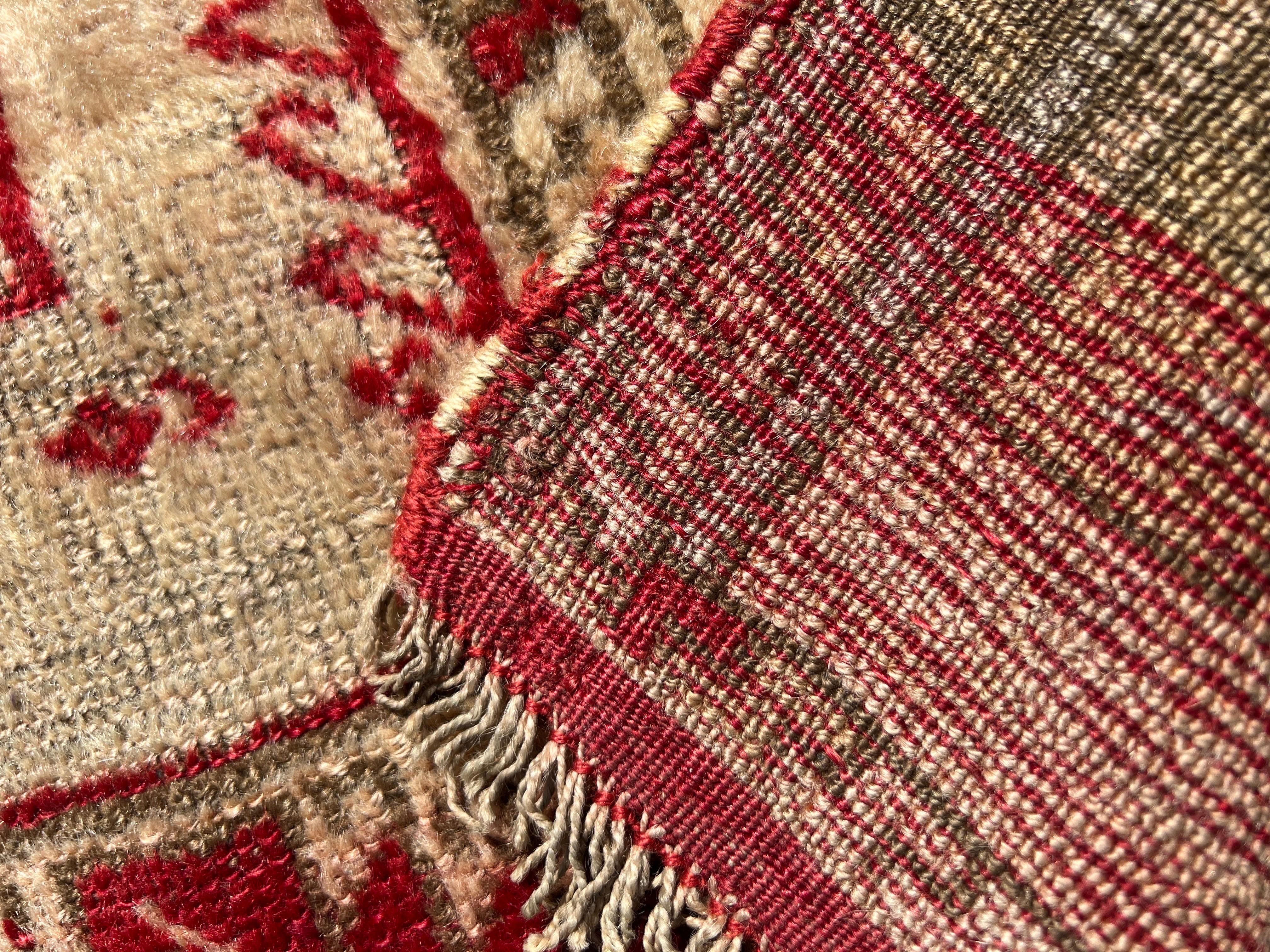 Semi-Antique Anatolian Distressed Turkish Rug 3'6