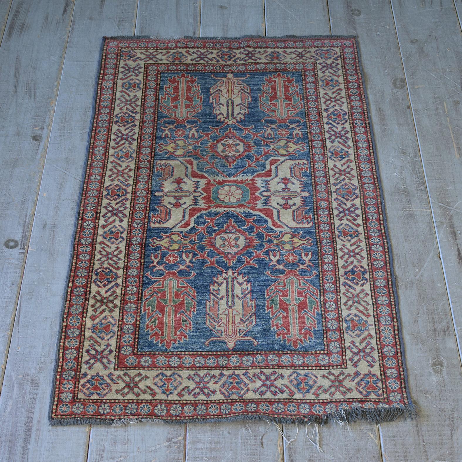 Vintage Semi-Antique Wolle Teppich Teppich (Mitte des 20. Jahrhunderts) im Angebot
