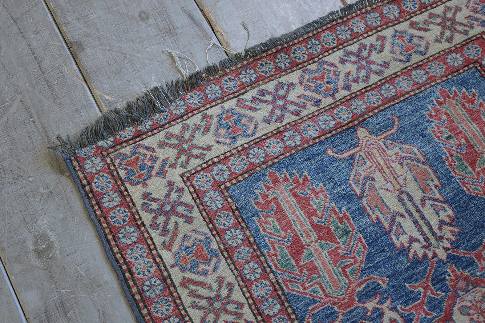 Vintage Semi-Antique Wool Carpet Rug For Sale 2