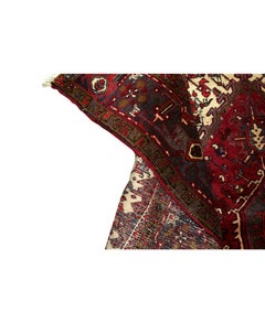 Traditional Handwoven Luxury Wool Semi Antique Persian Red