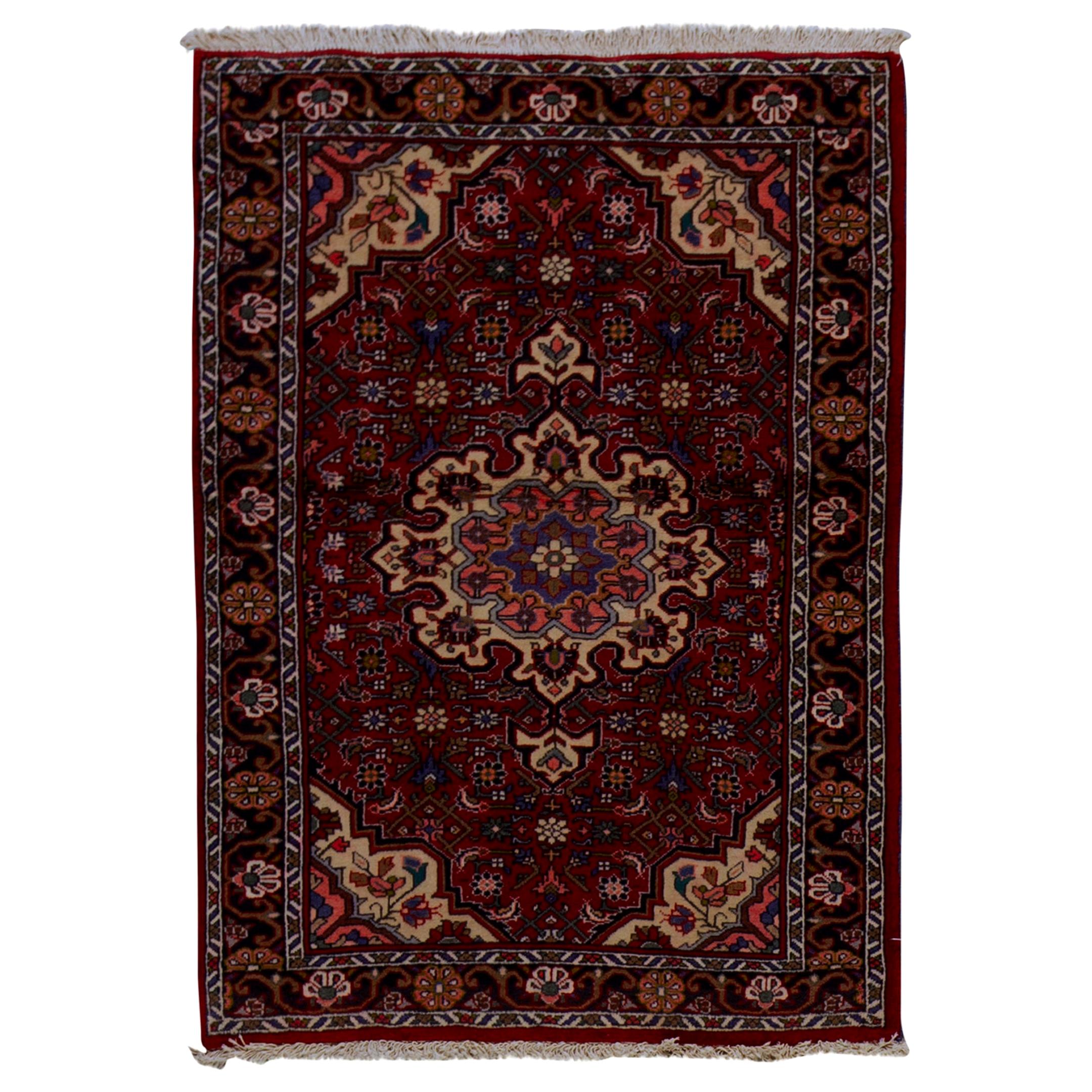  Traditional Handwoven Luxury Wool Semi Antique Persian Red  For Sale