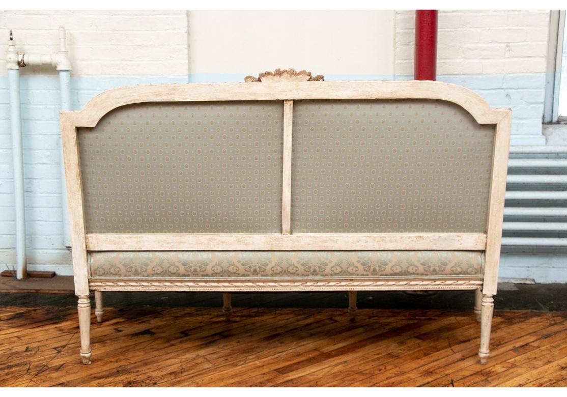 Semi Antique French Carved and Painted Sofa 3