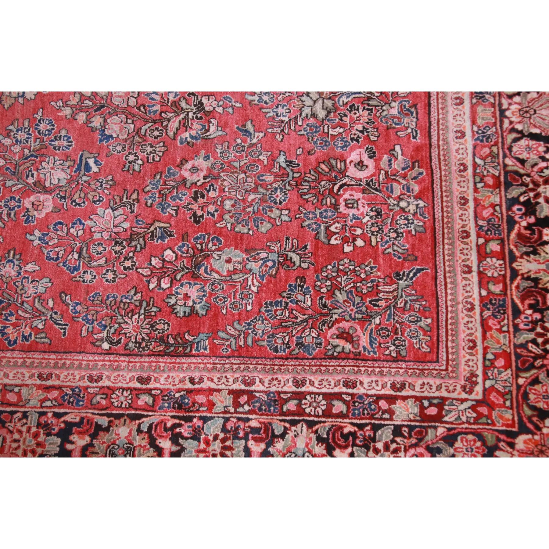 Tappeto persiano Sarouk semi-antico annodato a mano, circa 1940 in vendita 6