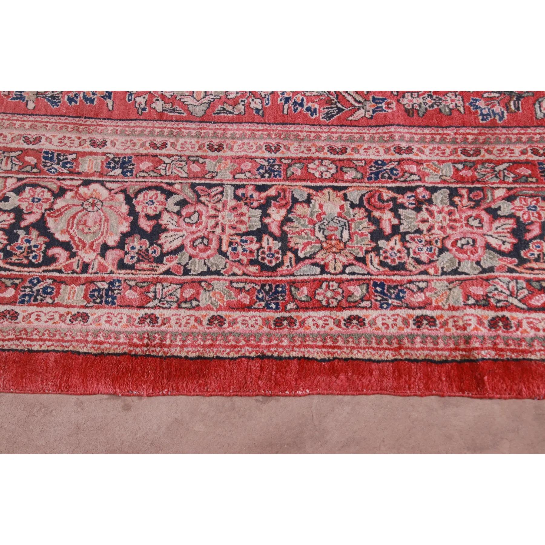 Tappeto persiano Sarouk semi-antico annodato a mano, circa 1940 in vendita 3