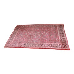 Semi-Antique tapis persan Sarouk noué à la main, circa 1940s