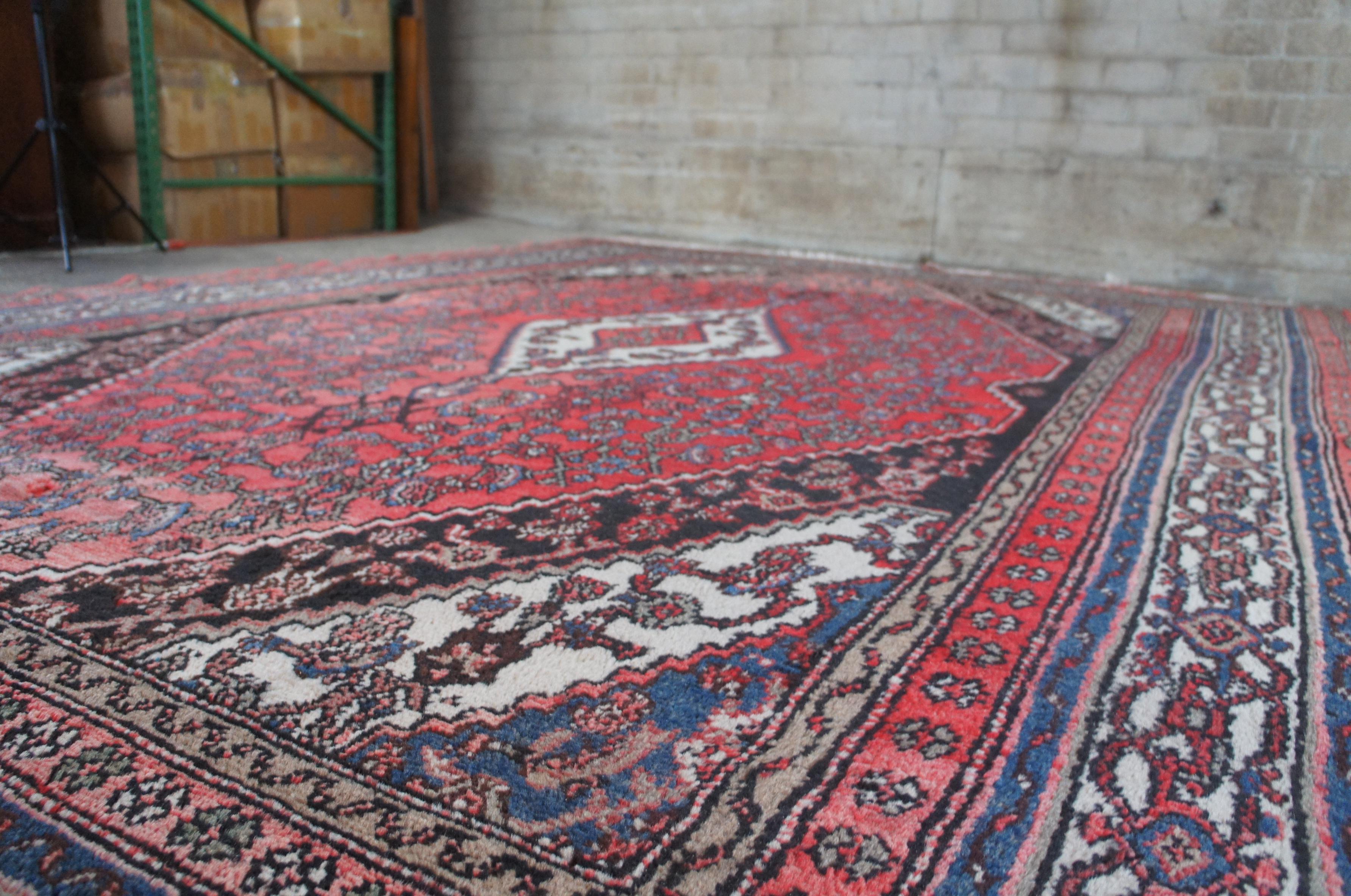 Semi Antique Hand Knotted Persian Tabriz Medallion Area Rug Carpet 5