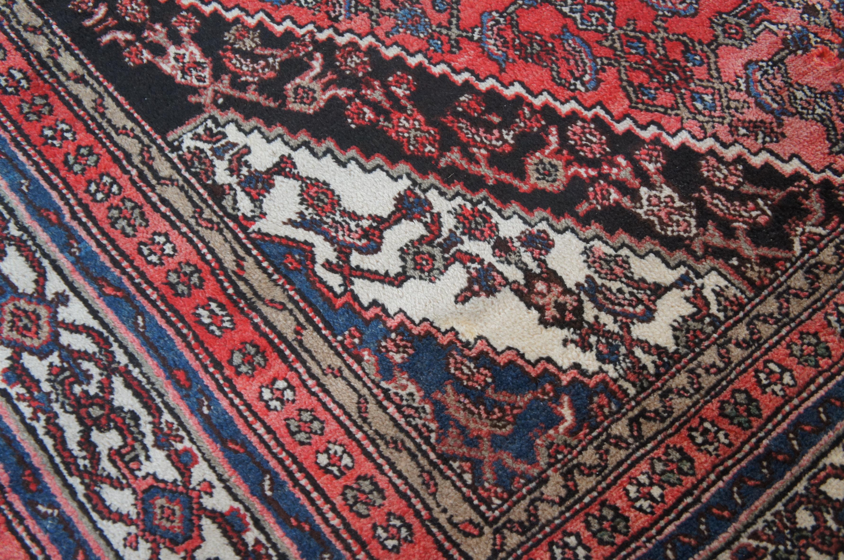 Semi Antique Hand Knotted Persian Tabriz Medallion Area Rug Carpet 1