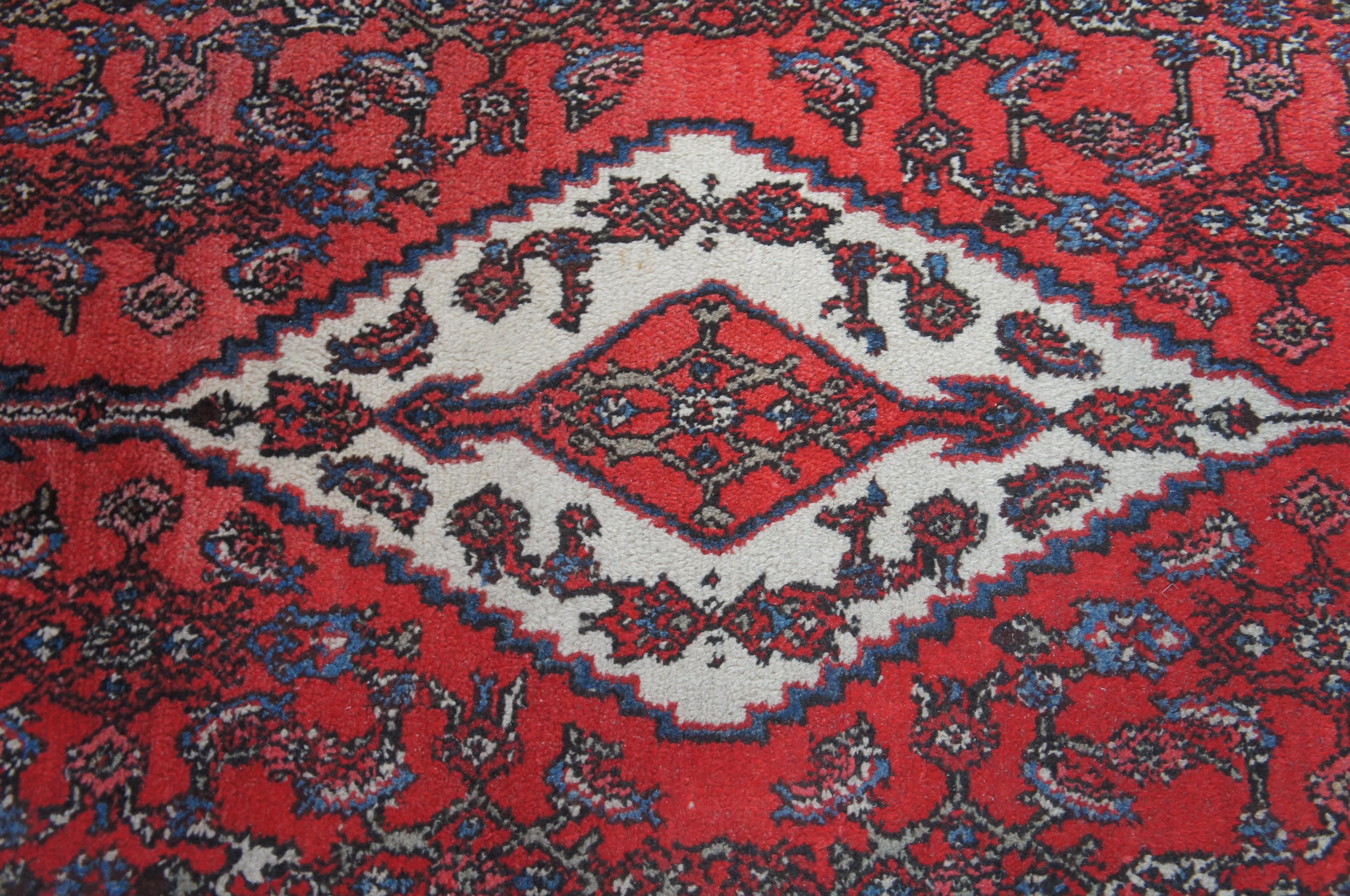 Semi Antique Hand Knotted Persian Tabriz Medallion Area Rug Carpet 2