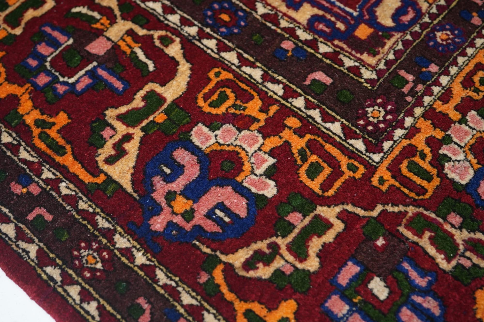 Wool Semi Antique Isfahan Rug For Sale