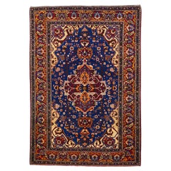 Isfahan-Teppich im Vintage-Stil, 4'9'' x 6'10''