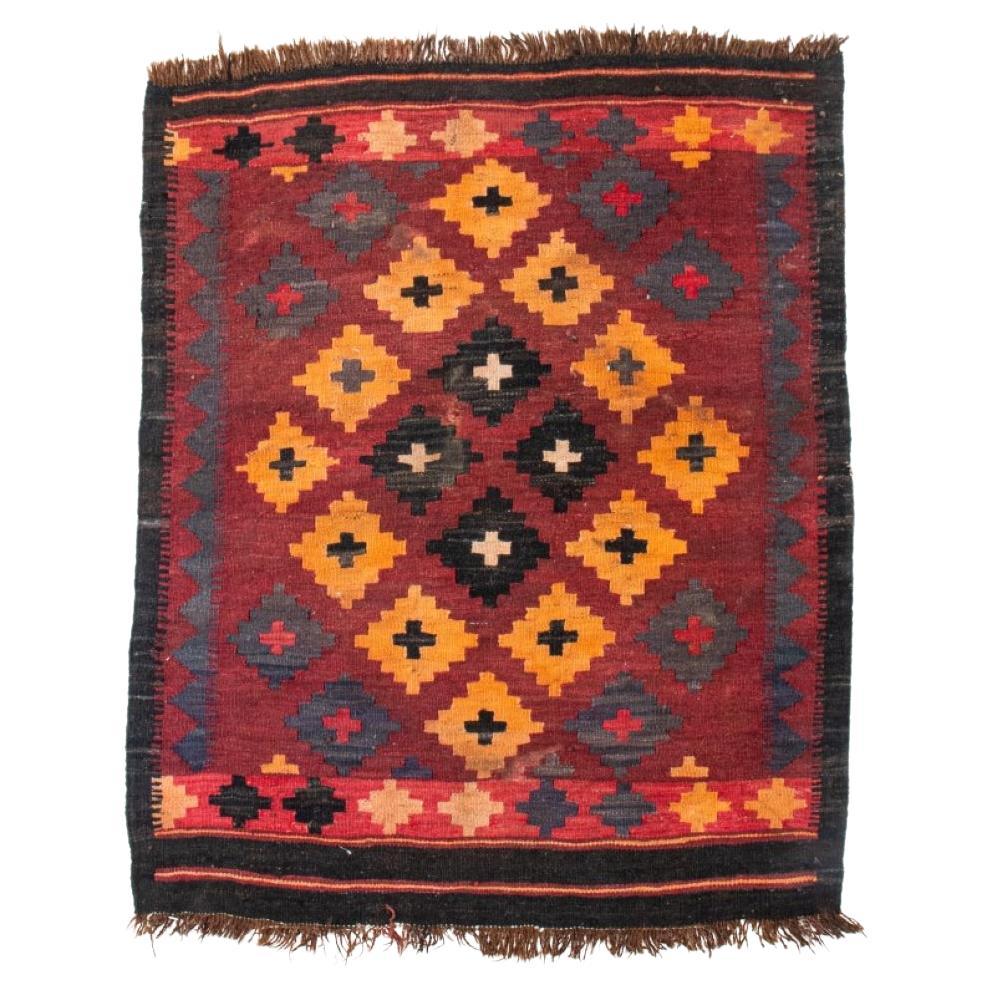Semi-Antique Kilim Wool Rug, 3' x 2' For Sale
