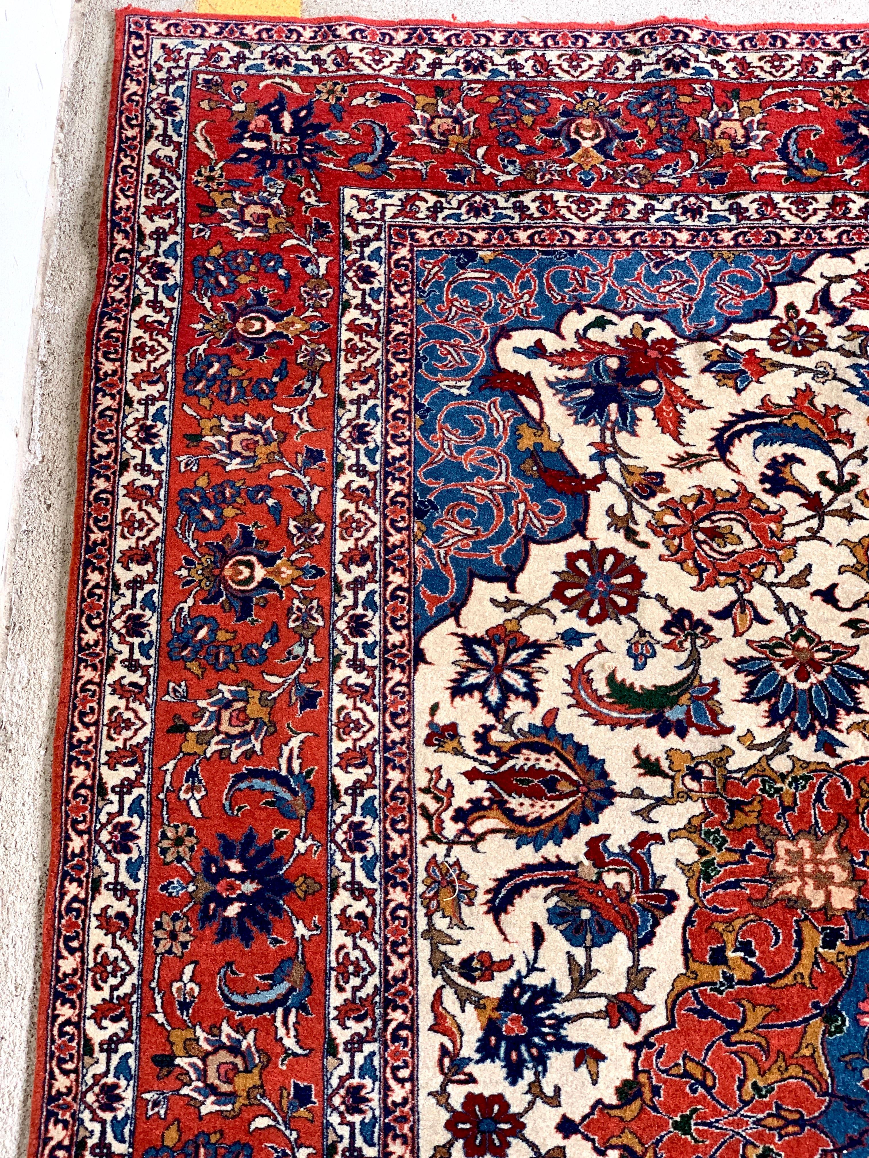 Semi Antique Kirman Rug In Good Condition For Sale In Atlanta, GA