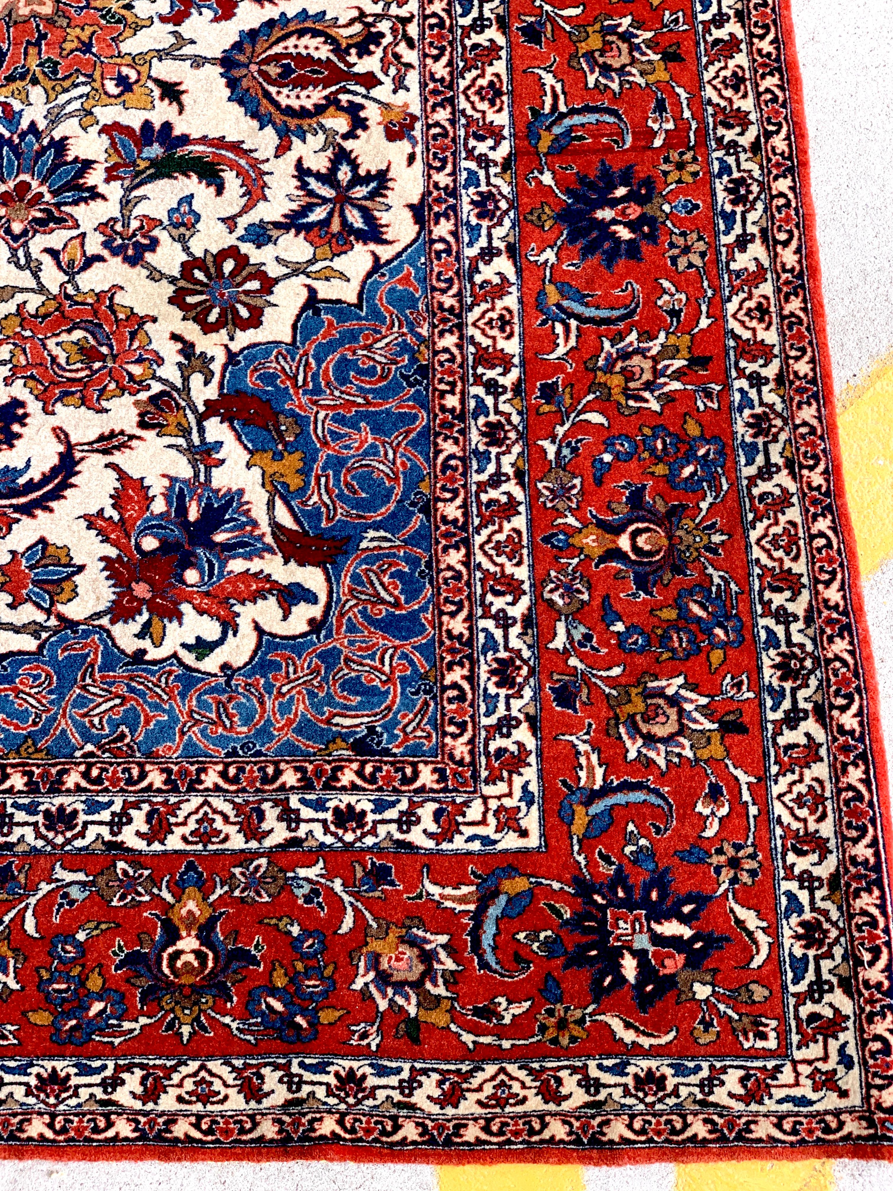 Semi Antique Kirman Rug For Sale 1