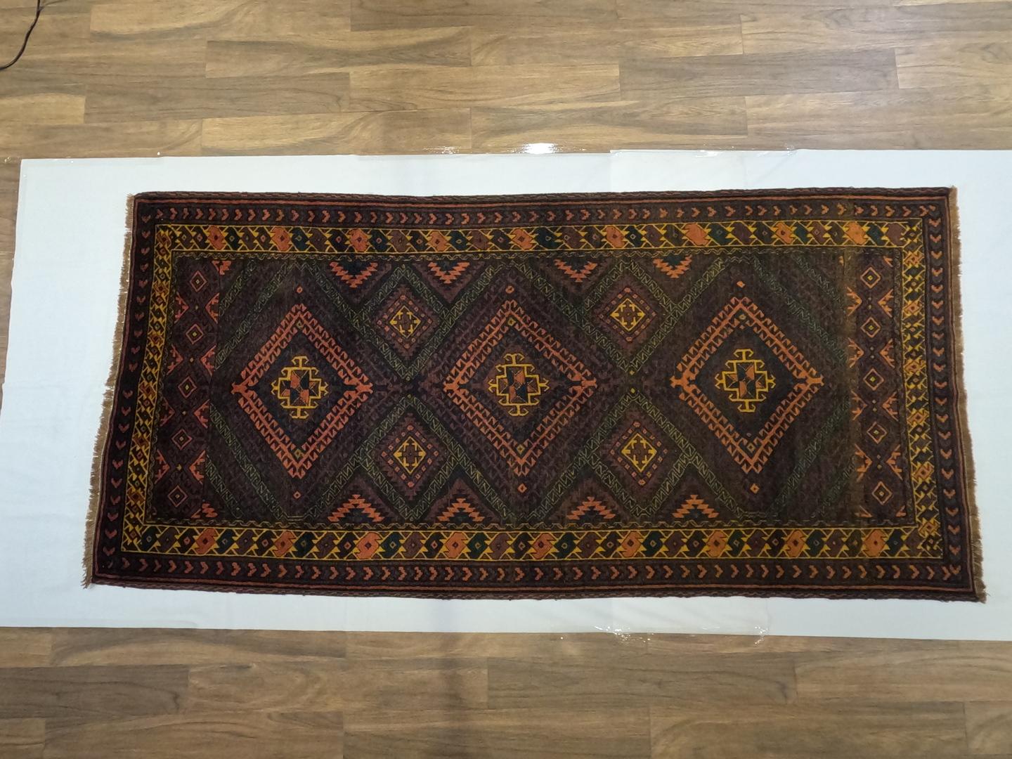 Semi antique Lambs wool with Goat hair Baluch For Sale 4