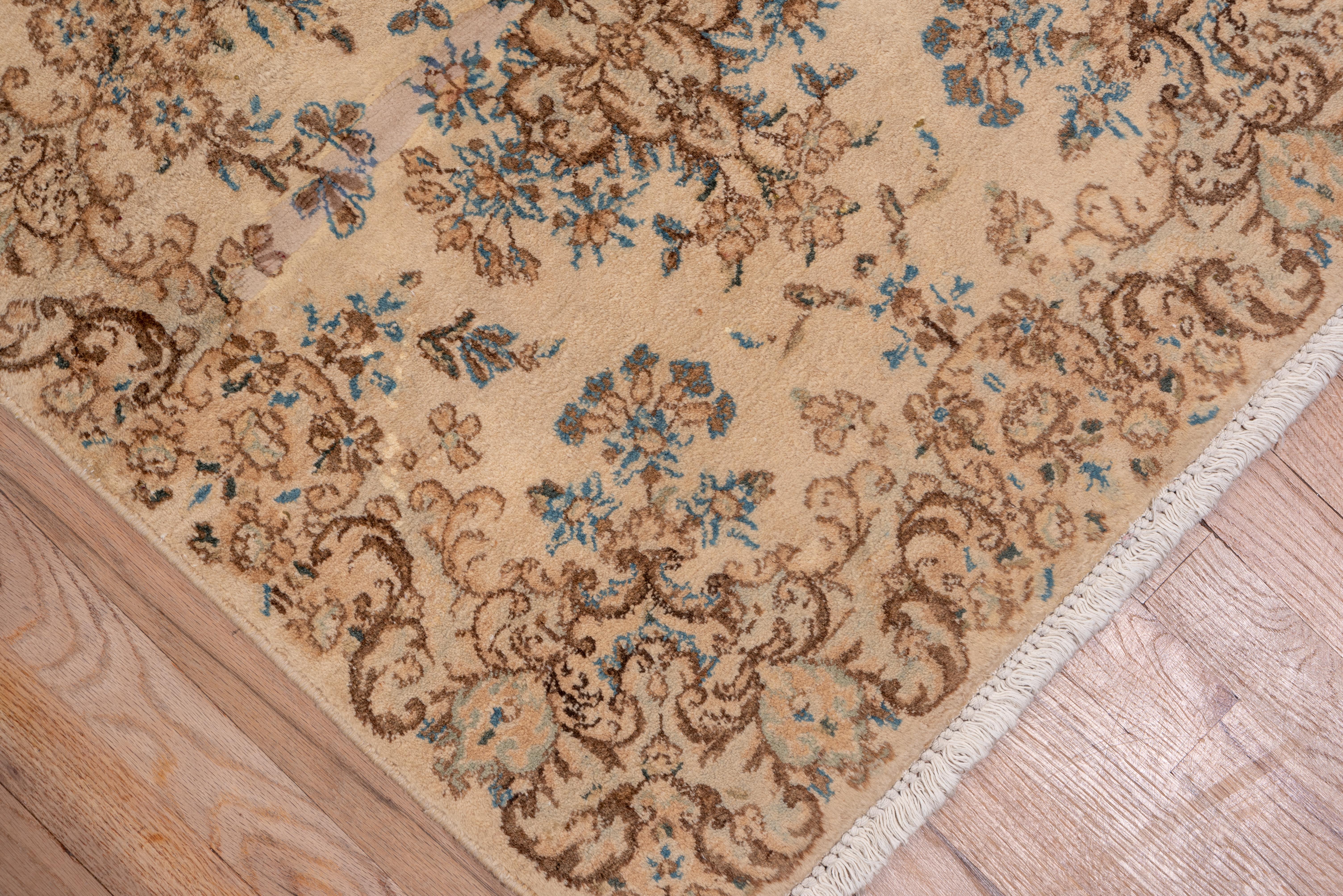 Hand-Knotted Semi Antique Long and Narrow Kerman Runner