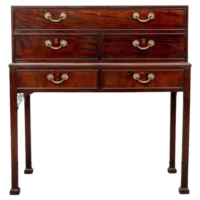 Italian Baroque Style Burl Walnut Secretary Desk Cabinet For Sale at ...