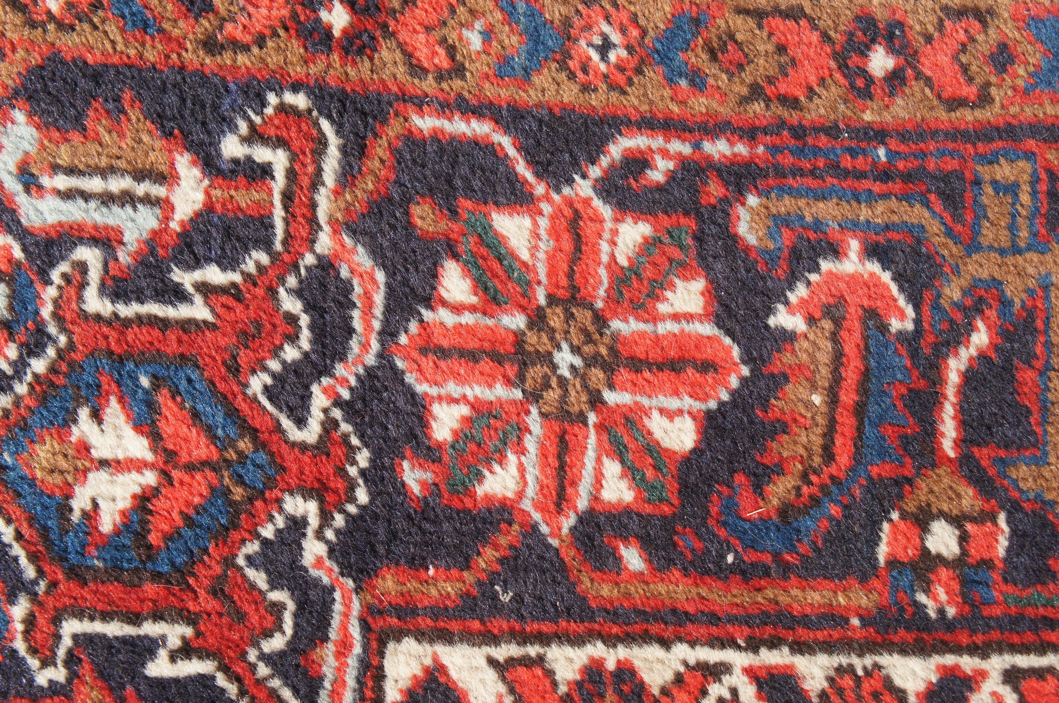 Tapis de laine florale orientale nouée à la main Semi Antique 8.5' x 11' en vente 6