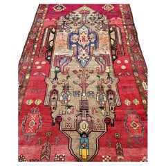 Tappeto Runner in lana semi antico persiano annodato a mano Grand Oversize