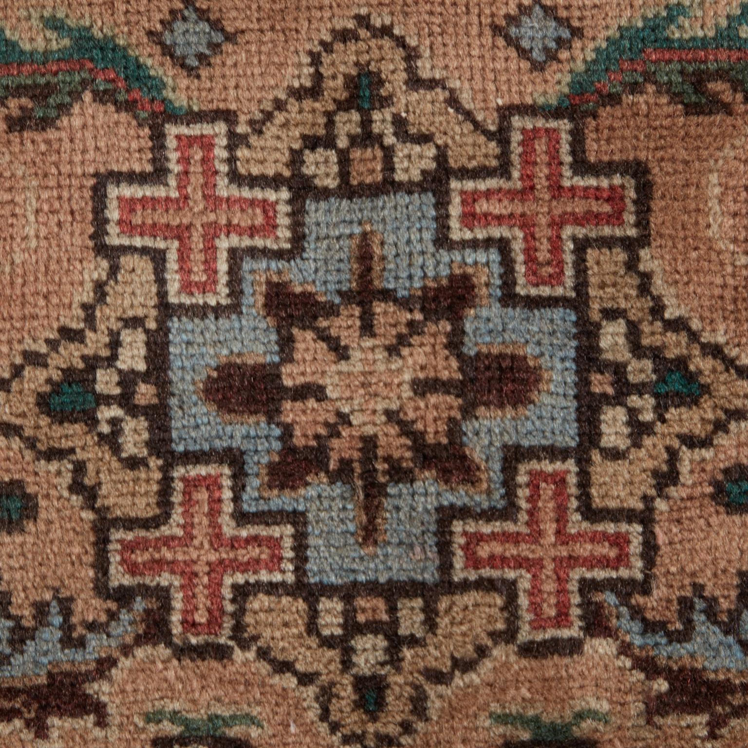 Semi Antique Persian Art Nouveau Tabriz Rug For Sale 6