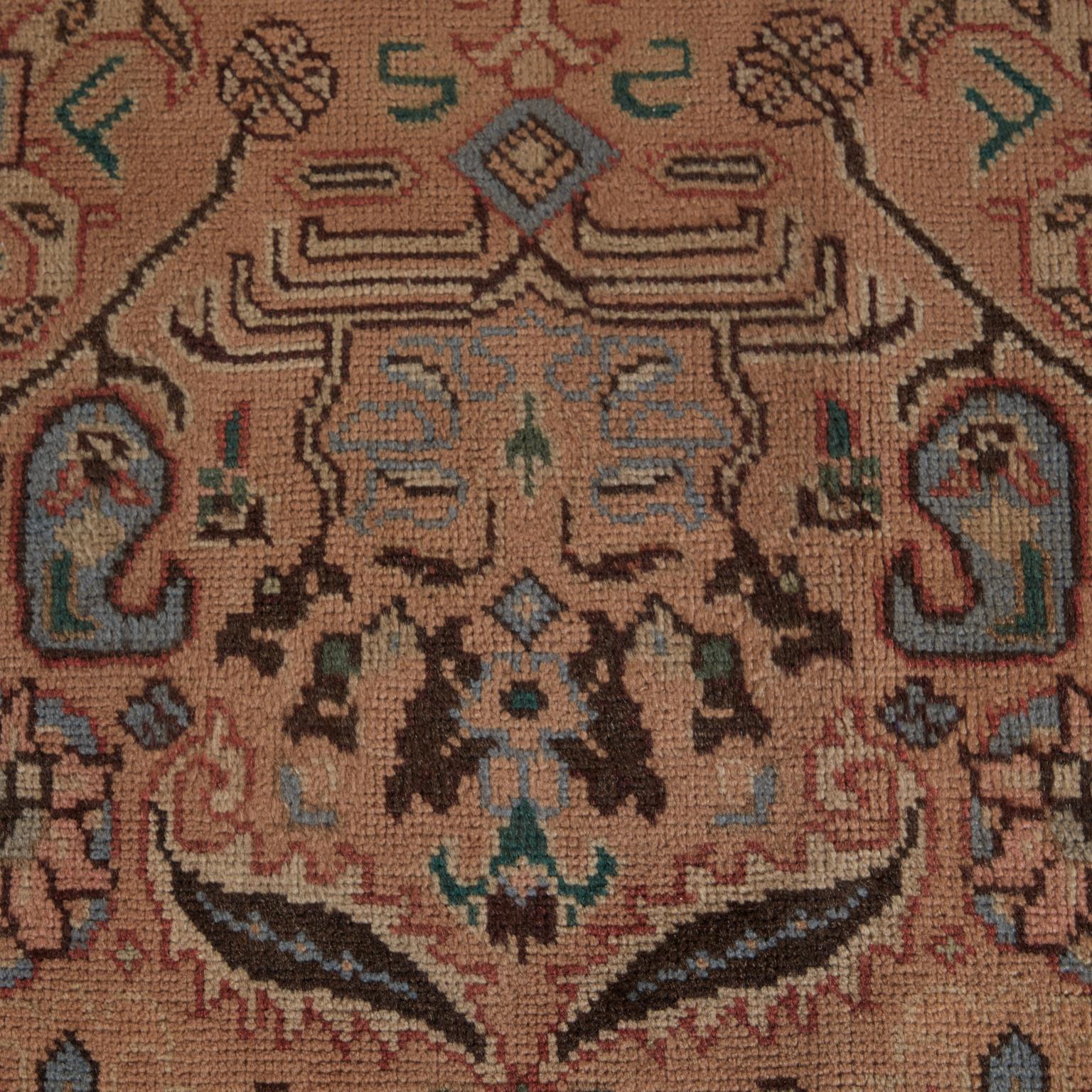 Semi Antique Persian Art Nouveau Tabriz Rug For Sale 9
