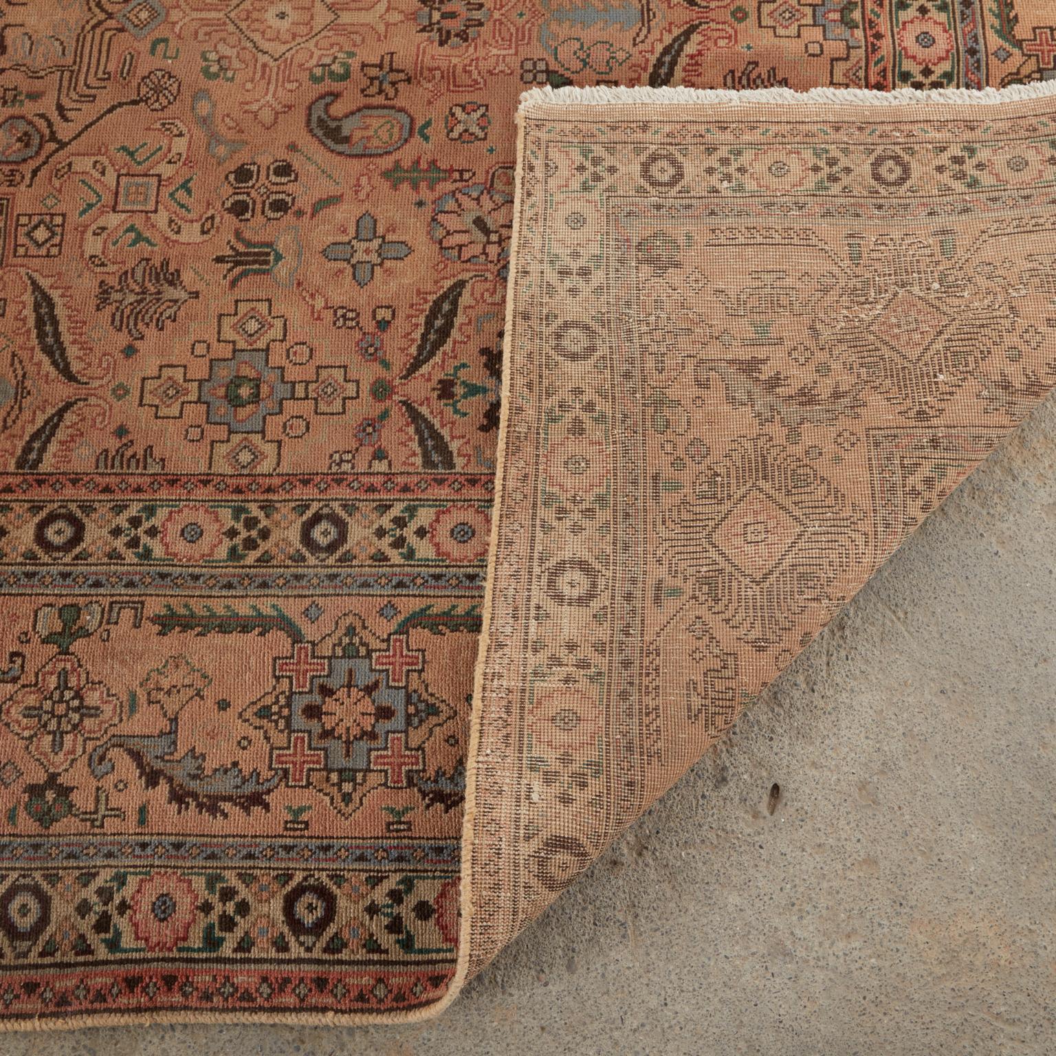 Semi antiker persischer Jugendstil-Tabriz-Teppich im Angebot 11