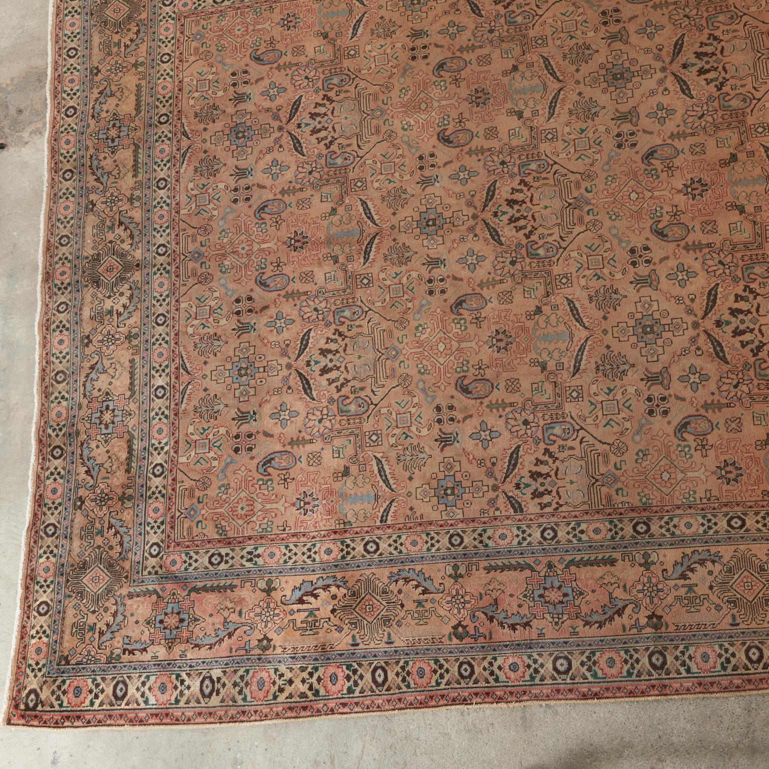 Semi antiker persischer Jugendstil-Tabriz-Teppich (Handgeknüpft) im Angebot