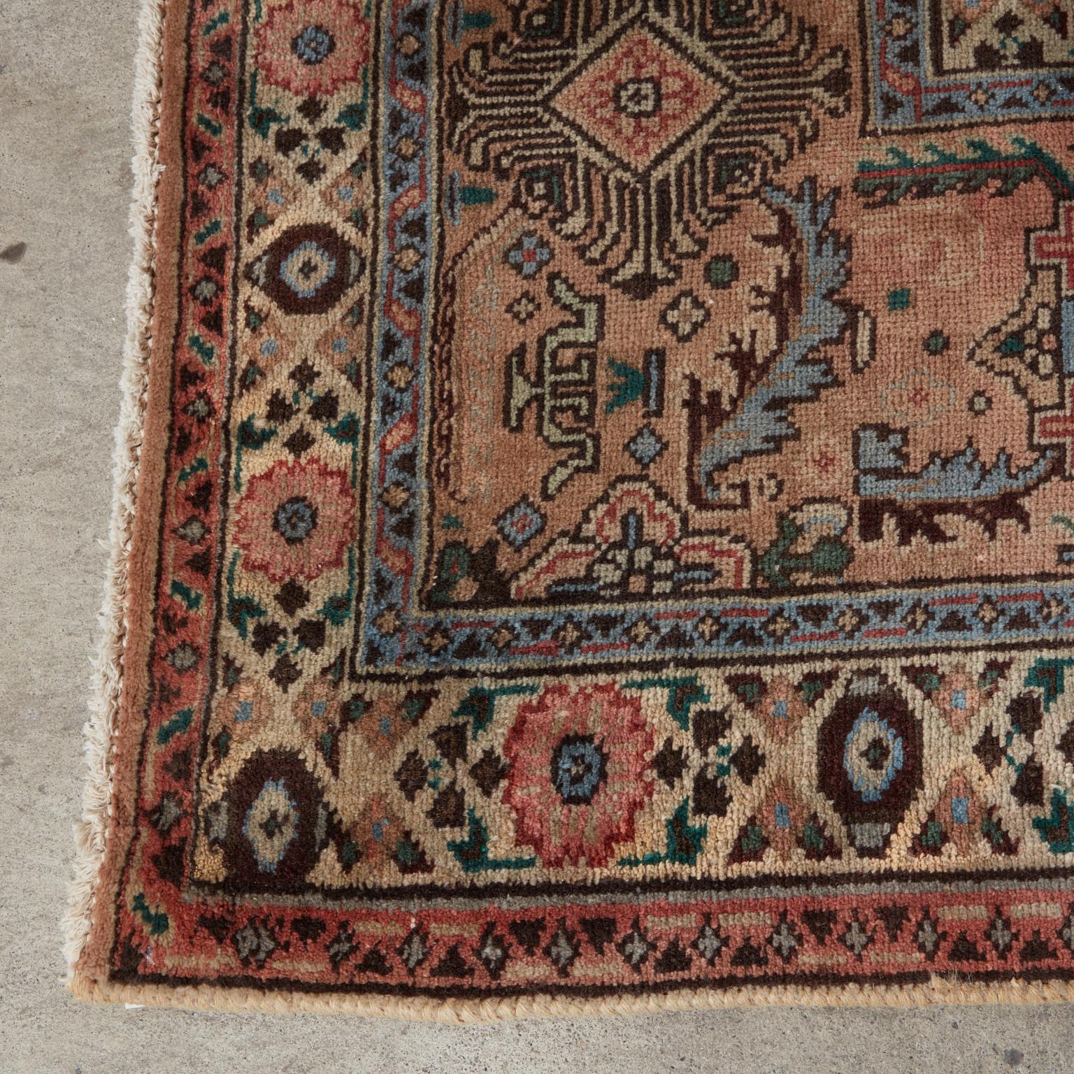 Wool Semi Antique Persian Art Nouveau Tabriz Rug For Sale