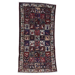 Semi Antique Persian Bakhtiari Garden Wide Runner Minor Color Run