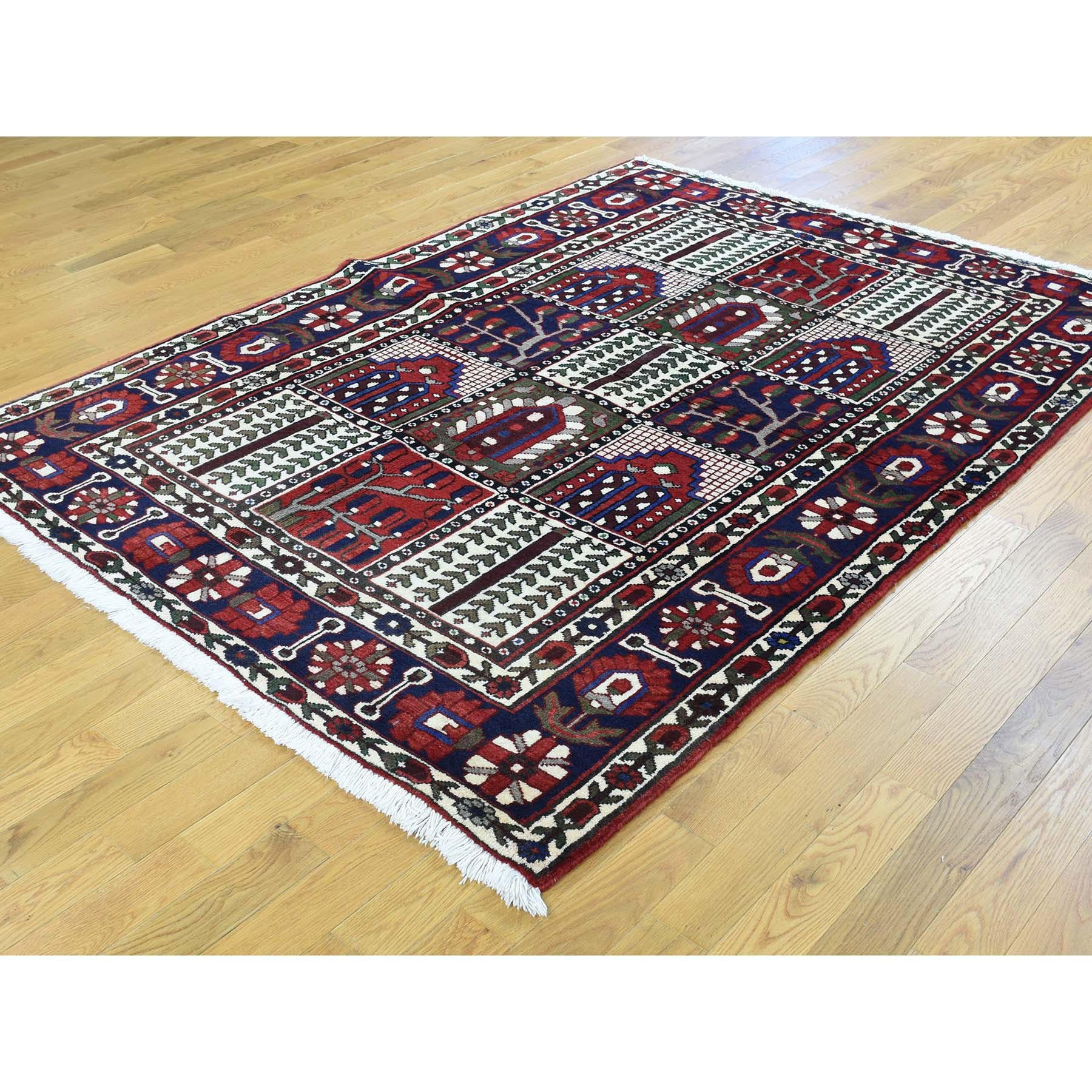 On Clearance Semi Antique Persian Bakhtiari Mint Cond Hand-Knotted Carpet, 5'2