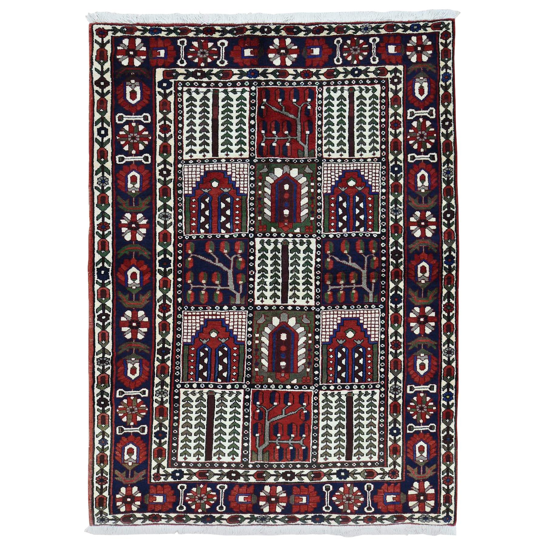 On Clearance Semi Antique Persian Bakhtiari Mint Cond Hand-Knotted Carpet, 5'2" 