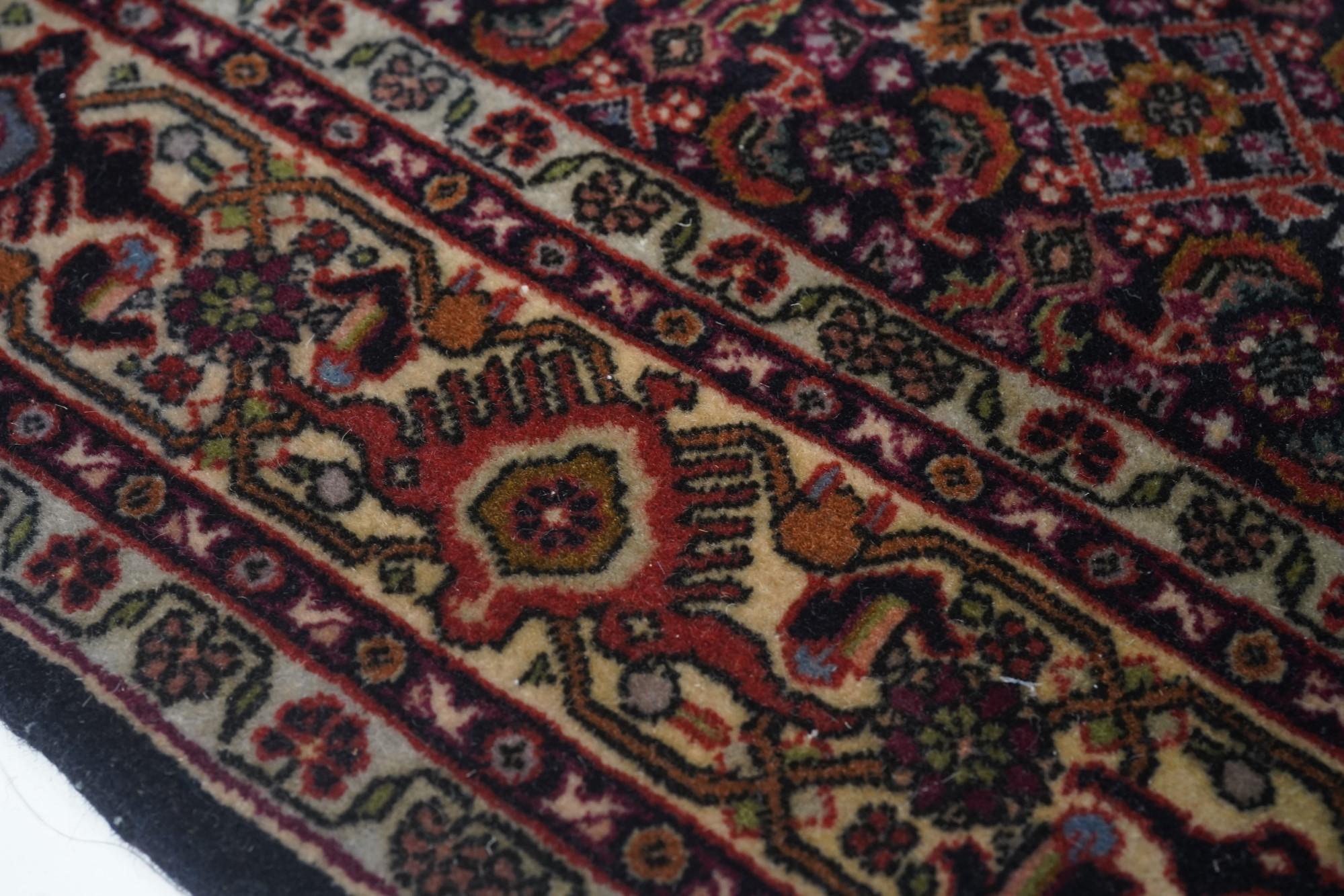 Wool Semi Antique Persian Bidjar Rug 3'8
