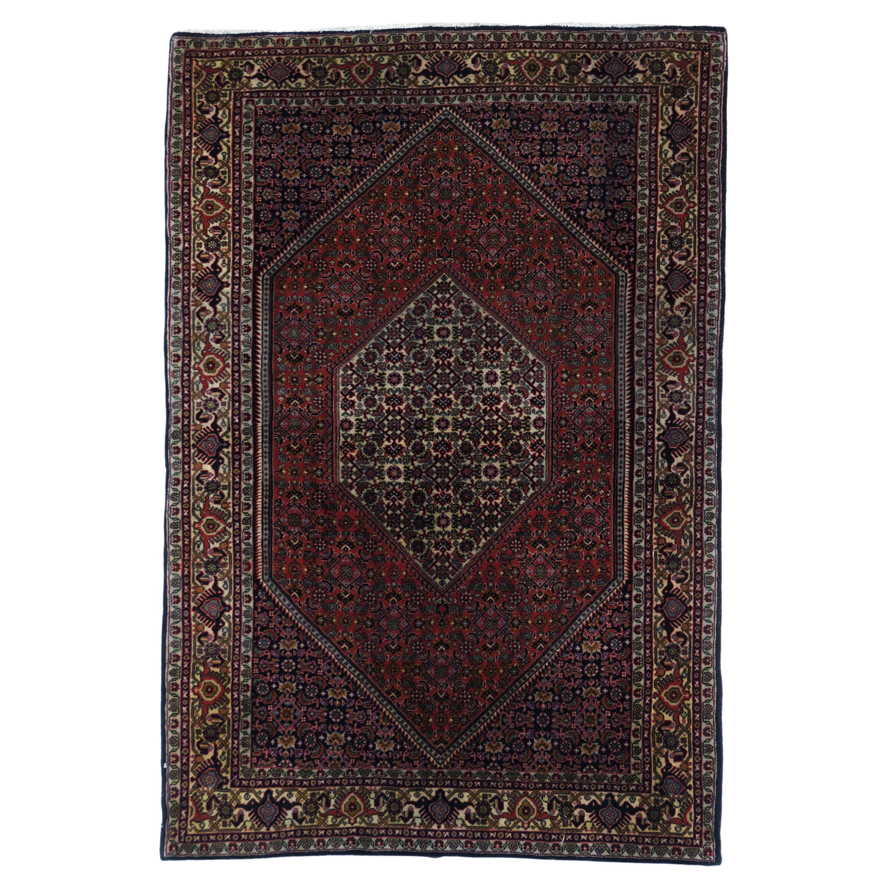 Semi Antique Persian Bidjar Rug 3'8" x 5'7" For Sale