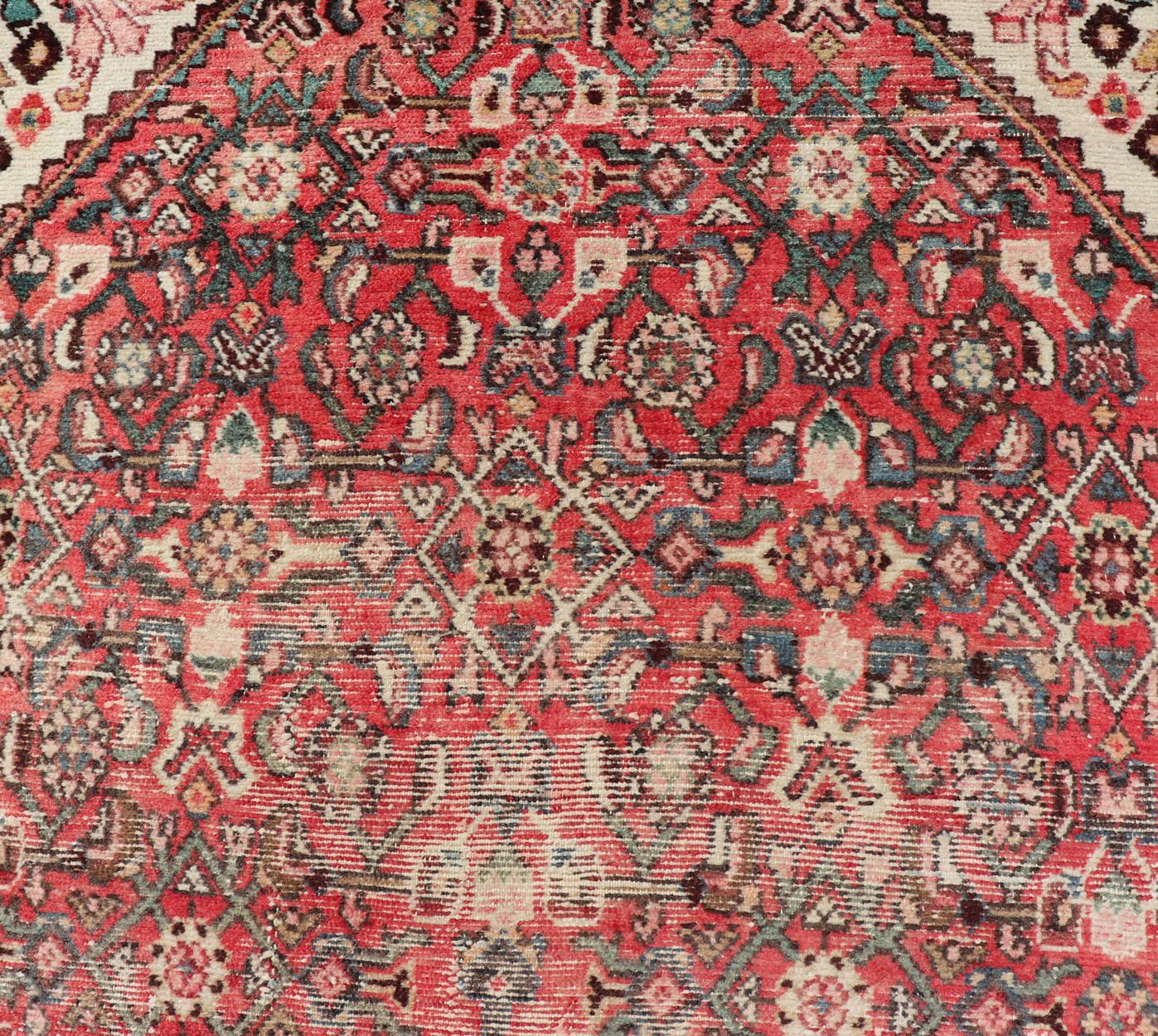 Malayer Tapis persan ancien de la galerie Hamadan avec motif de médaillon en vente
