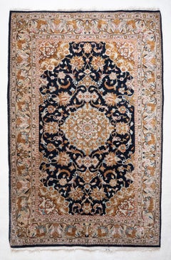 Semi-Antique Persian Ghom Silk Carpet Rug 165 X 106cm