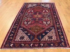Semi Antique Persian Hamadan Handmade Gallery Size Runner Rug