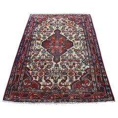 Semi Antique Persian Hamadan Pure Wool Mint Condition Hand-Knotted Oriental Rug
